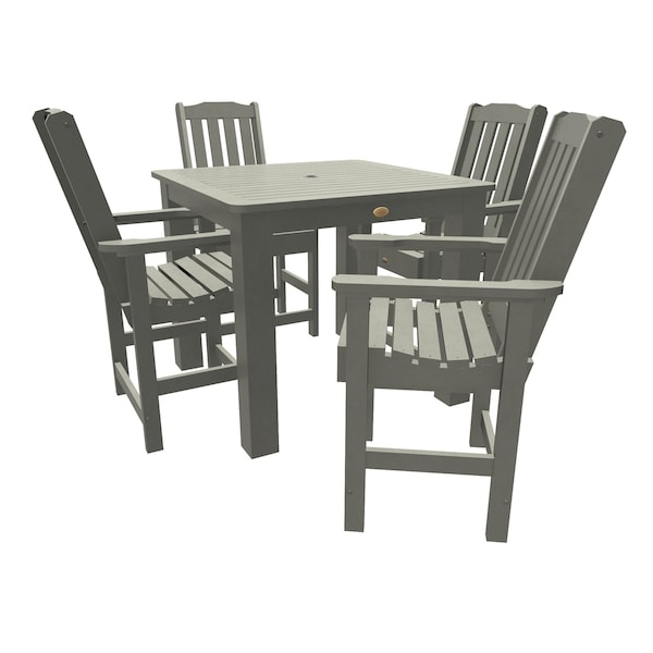 Highwood Usa Lehigh 5pc Square Counter Height Outdoor Patio Furniture Dining Set AD-CNL44-CGE - main
